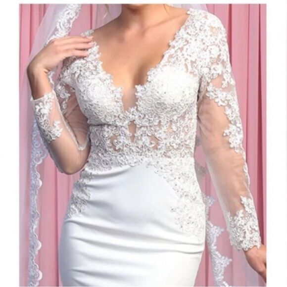 NWT LA Merchandise Pink Gown sz 14 - Picture 4 of 11